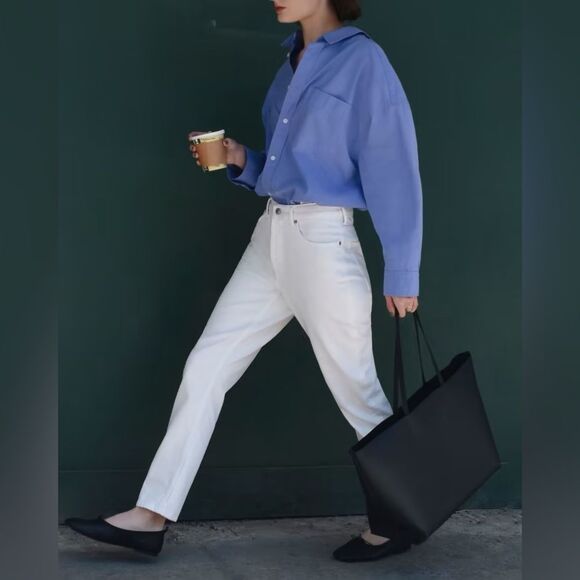 Everlane Women’s The 90s Cheeky Straight Jean in bone Size 25 NWT - Picture 3 of 16